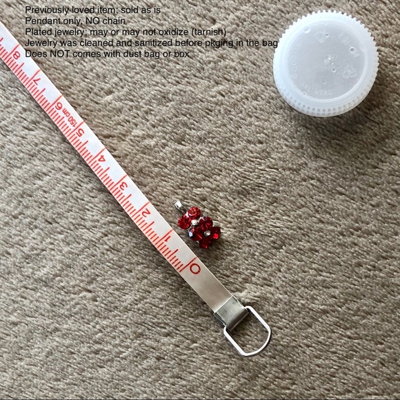 ✨2/$15✨ Pendant: Pendant with Red Stones, 1.5 cm 🛍 Bundle Me! - Picture 8 of 13